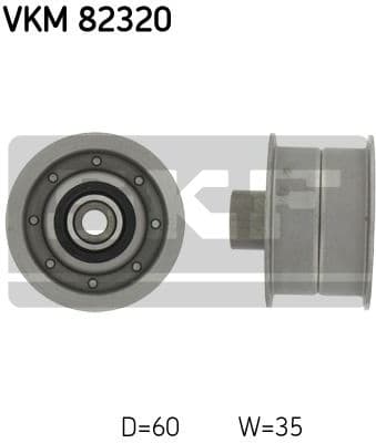 Deflection Pulley/Guide Pulley, timing belt VKM 82320