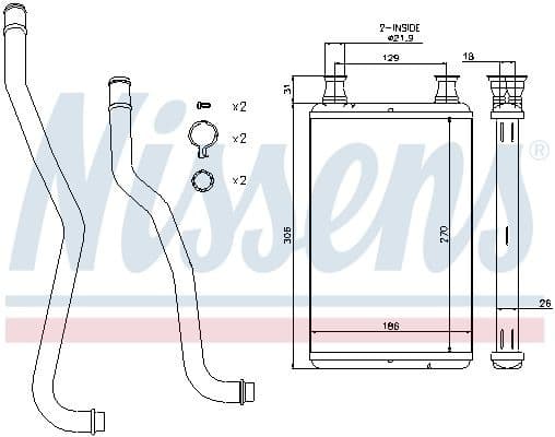 Heat Exchanger, interior heating ** FIRST FIT ** 70979