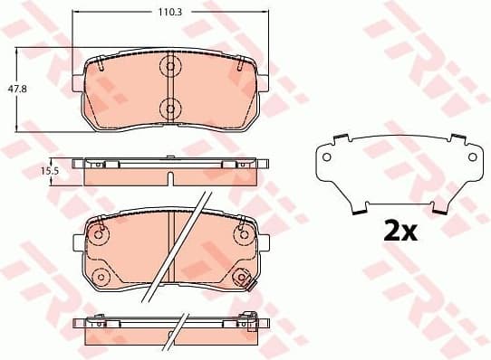 Brake Pad Set, disc brake GDB2112