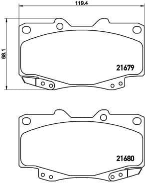 Brake Pad Set, disc brake PRIME LINE P83151