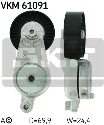 Belt Tensioner, V-ribbed belt VKM 61091