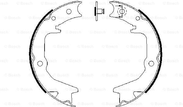 Brake Shoe Set, parking brake 0986487685