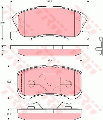 Brake Pad Set, disc brake GDB3220