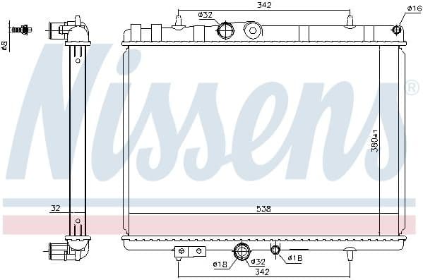 Radiator, engine cooling 636039