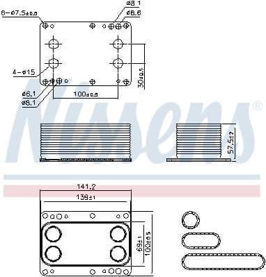 Oil Cooler, engine oil ** FIRST FIT ** 90921 - image 2