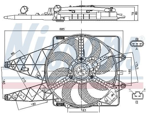 Fan, engine cooling 85569