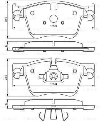 Brake Pad Set, disc brake 0986494696