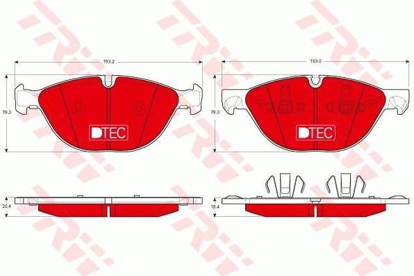 Brake Pad Set, disc brake DTEC COTEC GDB1728DTE