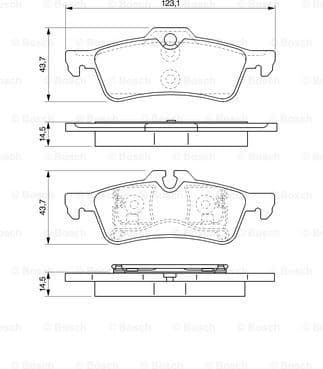 Brake Pad Set, disc brake 0986494130 - image 7