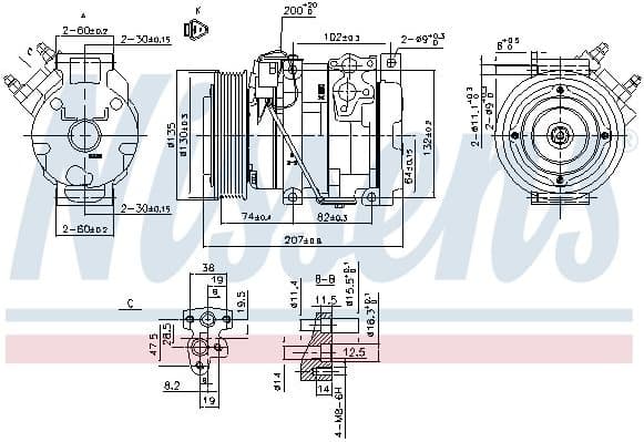 Compressor, air conditioning ** FIRST FIT ** 89558