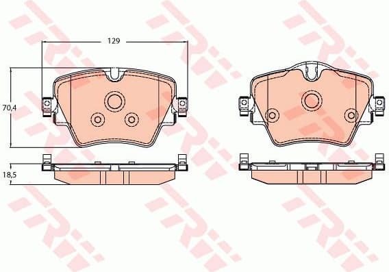 Brake pads front, Top Quality GDB2098