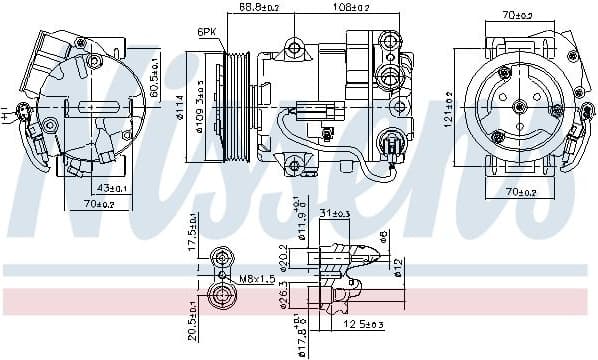 Compressor, air conditioning ** FIRST FIT ** 890058