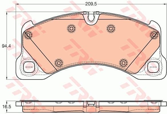 Brake Pad Set, disc brake COTEC GDB1969
