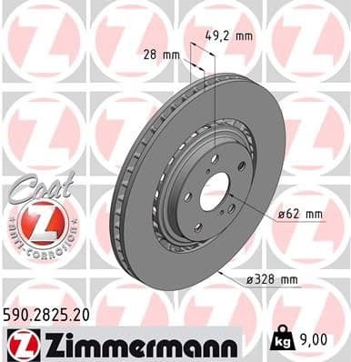 Brake Disc COAT Z 590.2825.20