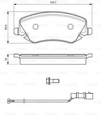 Brake Pad Set, disc brake 0986424679