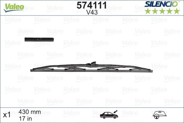 Wiper Blade SILENCIO CONVENTIONAL SINGLE 574111
