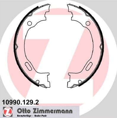 Brake Shoe Set, parking brake 10990.129.2
