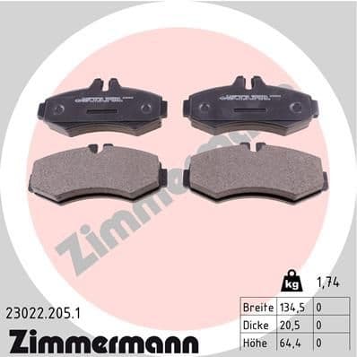 Brake Pad Set, disc brake 23022.205.1