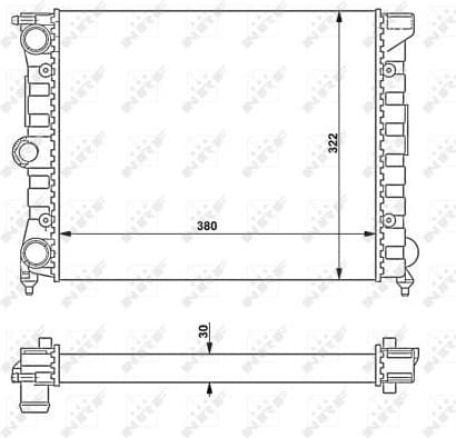 Radiator, engine cooling 58696