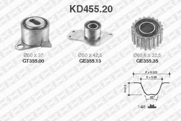 Timing Belt Kit KD455.20