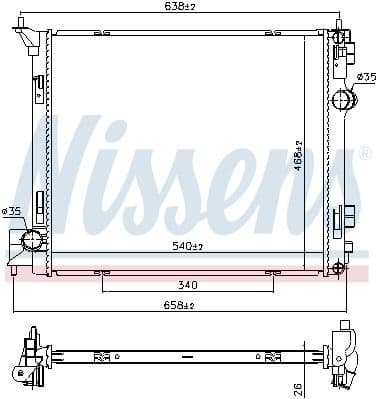 Radiator, engine cooling 68788