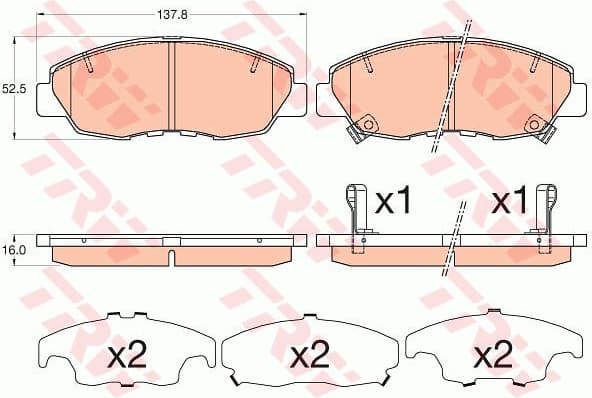 Brake Pad Set, disc brake GDB3609
