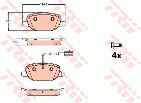 Brake Pad Set, disc brake GDB2077