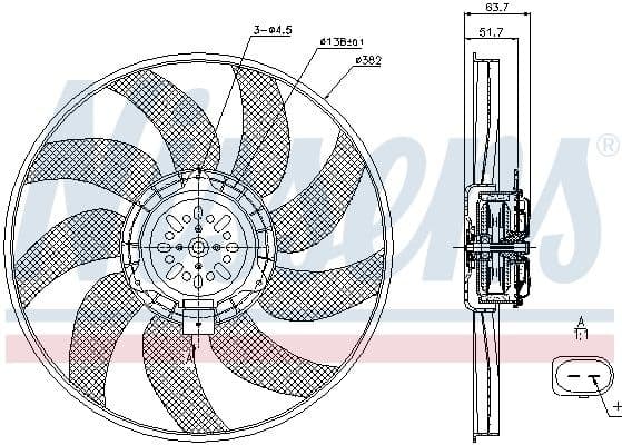 Fan, engine cooling 85728