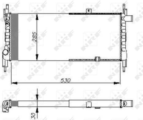 Radiator, engine cooling 58711