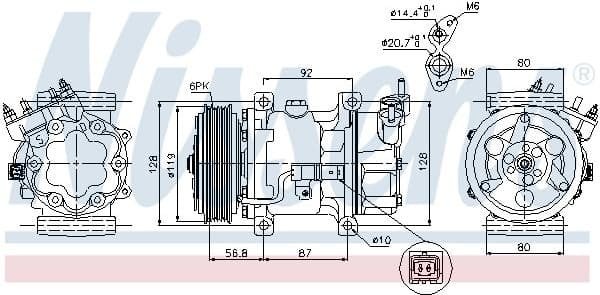 Compressor, air conditioning ** FIRST FIT ** 89053