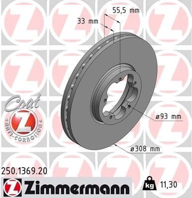Brake Disc COAT Z 250.1369.20