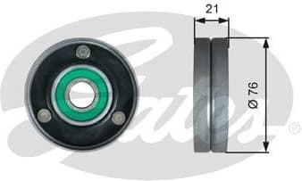 Deflection/Guide Pulley, V-ribbed belt DriveAlign™ T36730