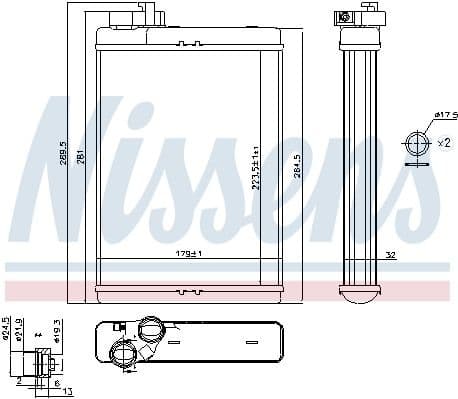 Heat Exchanger, interior heating ** FIRST FIT ** 70231