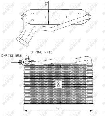 Evaporator, air conditioning 36037