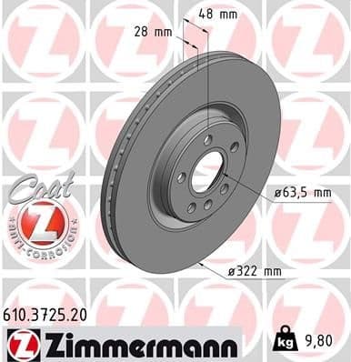 Brake Disc COAT Z 610.3725.20