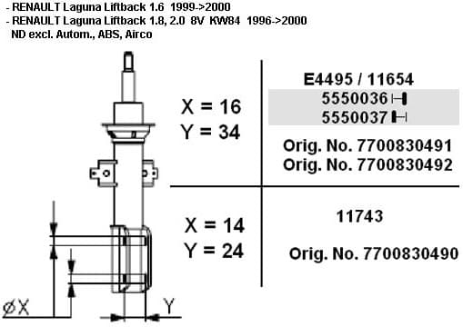 Shock Absorber MONROE ORIGINAL 11743