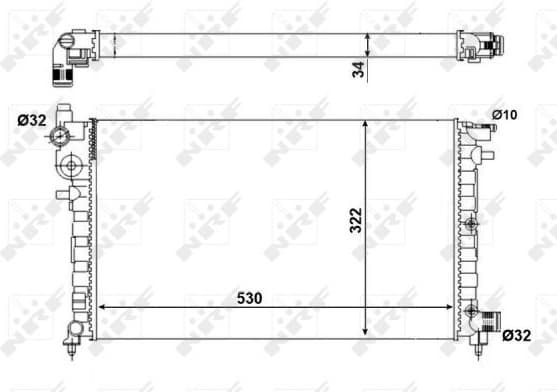 Radiator, engine cooling Economy Class 509502A