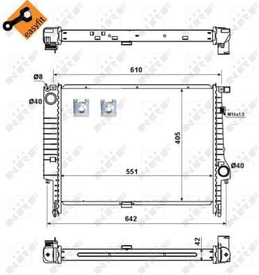 Radiator, engine cooling EASY FIT 58117