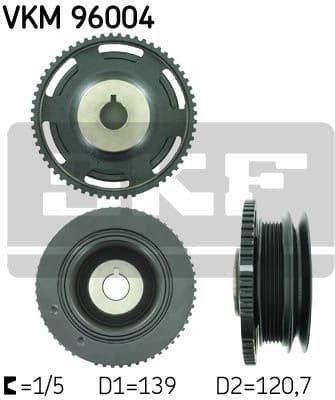 Belt Pulley, crankshaft VKM 96004