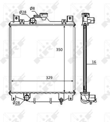 Radiator, engine cooling 59083