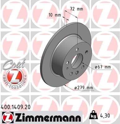 Brake Disc COAT Z 400.1409.20