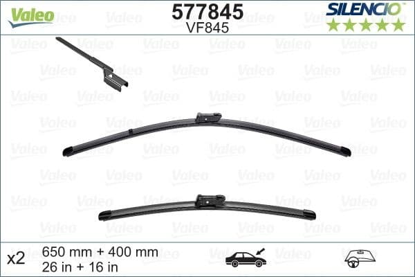 Wiper Blade SILENCIO FLAT BLADE SET 577845
