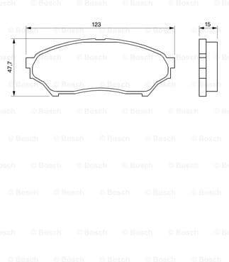 Brake Pad Set, disc brake 0986424713 - image 7