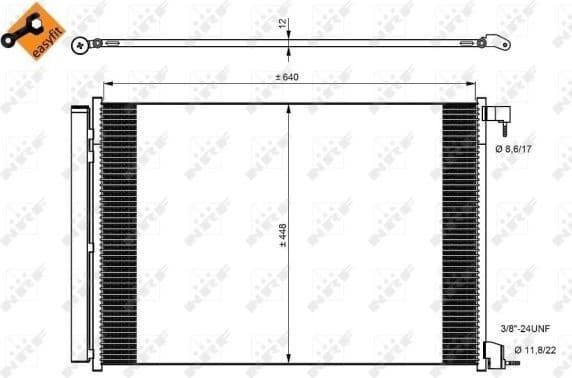 Condenser, air conditioning EASY FIT 350082