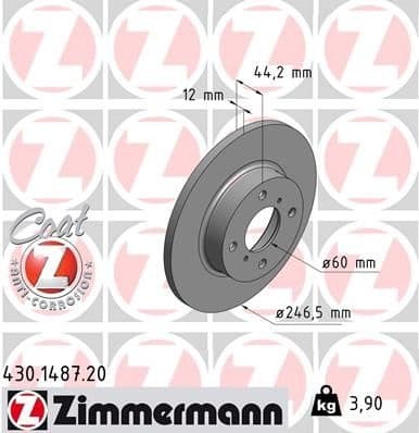 Brake Disc COAT Z 430.1487.20