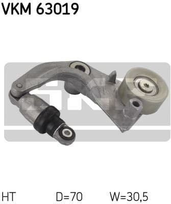 Belt Tensioner, V-ribbed belt VKM 63019