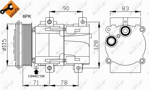 Compressor, air conditioning EASY FIT 32110