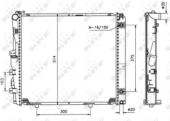Radiator, engine cooling EASY FIT 526573