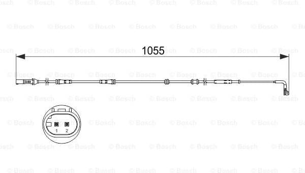 Warning Contact, brake pad wear 1987473507