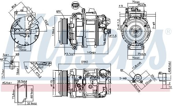 Compressor, air conditioning ** FIRST FIT ** 89599